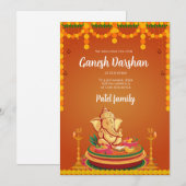 Invitations Ganesh Invitations numériques Ganpati  (Devant / Derrière)