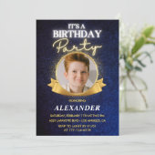Invitations garçon 12e anniversaire Elegant Chic P (Debout devant)