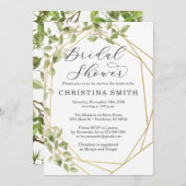 Invitations géométriques de Fête de la mariée de (Devant / Derrière)