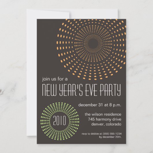 Invitations géométriques de partie de nouvelles (Devant)