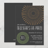 Invitations géométriques de partie de réveillon de (Devant / Derrière)