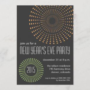 Invitations géométriques de partie de réveillon de
