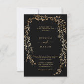 Invitations Glamour Gold Wedding (Devant)