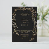 Invitations Glamour Gold Wedding (Debout devant)