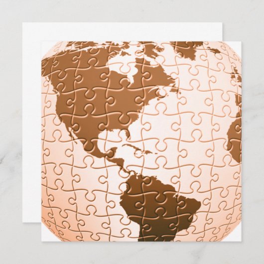 Invitations globales de puzzle (Devant / Derrière)