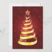 Invitations Gold Christmas Tree (Devant)