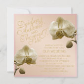 Invitations Gold de l'Orchid Blush (Dos)