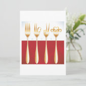 Invitations Gold Forks (Debout devant)