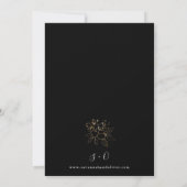 Invitations Gold Linal Black Wedding Floral (Dos)