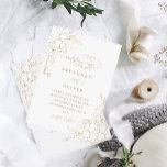 Invitations Gold Lined Floral White & Gold Wedding<br><div class="desc">Faites plaisir à vos invités pour l'inoubliable mariage que vous aurez avec vos Invitations Florales Gold Lined White & Gold Wedding. Or Florals rendent ce faire-part de mariage élégant et chic. Et c'est super pour les mariages d'été, d'automne et d'hiver. Il est facile de créer vos invitations de mariage rapidement...</div>