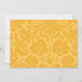 Invitations Gold Mariage damassé (Dos)