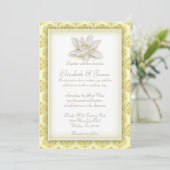Invitations Gold Mariage damassé (Debout devant)
