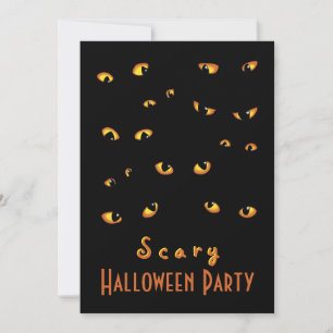 Invitations Gold Scary Eyes