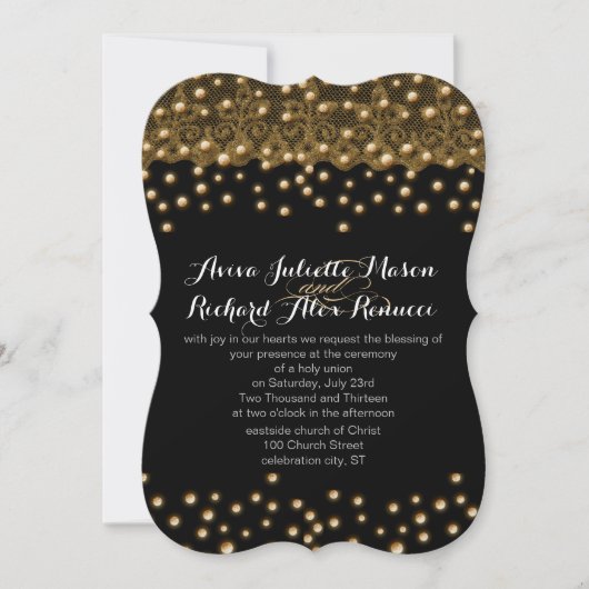 Invitations Gold Wedding (Devant)