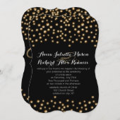 Invitations Gold Wedding (Devant / Derrière)