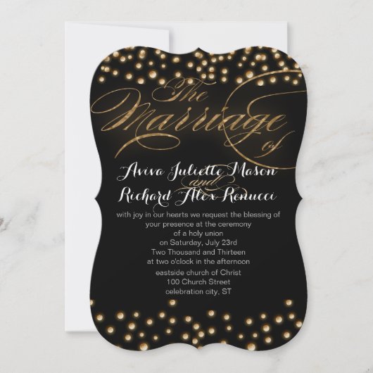 Invitations Gold Wedding (Devant)