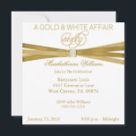 Invitations Gold & White 60th Birthday Party<br><div class="desc">Vos invités aimeront cette invitation personnalisée, dorée et blanche à la fête du 60e anniversaire avec des embellimatures en faux or. Il s'agit d'une invitation à franchir une étape incontournable. Simple mais festif, l'élégante, chic, classique et classe invitation à la fête du 60e anniversaire est une façon appropriée de célébrer...</div>