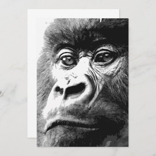 Invitations Gorilles (Devant / Derrière)