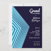 Invitations Grand Ouverture Blue Neon (Devant)