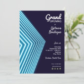 Invitations Grand Ouverture Blue Neon (Debout devant)
