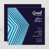 Invitations Grand Ouverture Blue Neon (Devant / Derrière)