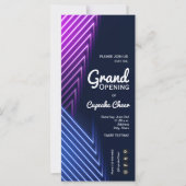 Invitations Grand Ouverture Pink Purple Neon (Devant)