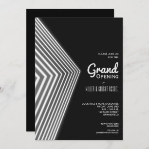 Invitations grand ouverture White Neon