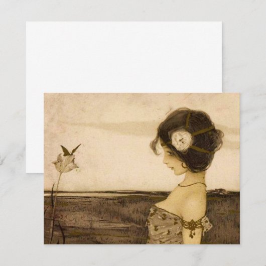 Invitations grecques vintages de Vierge (Devant / Derrière)