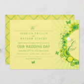 Invitations Green Medley 5x7 (Devant / Derrière)