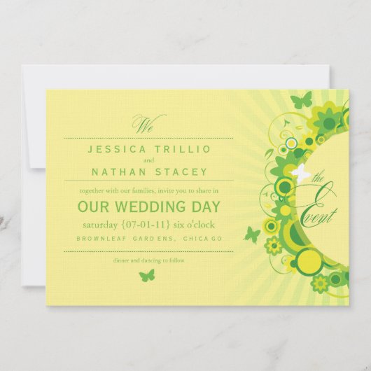 Invitations Green Medley 5x7 (Devant)