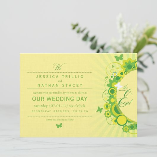 Invitations Green Medley 5x7 (Debout devant)