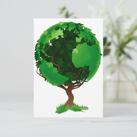 Invitations Green Tree Globe (Debout devant)