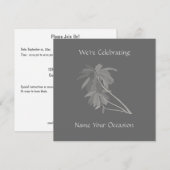 Invitations grises de paume (Devant / Derrière)