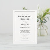 Invitations grises modernes de dîner de répétition (Debout devant)