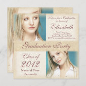 Invitations grunges élégantes de fête de remise (Devant / Derrière)