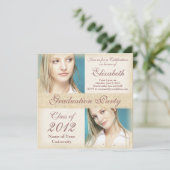 Invitations grunges élégantes de fête de remise (Debout devant)