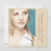 Invitations grunges élégantes de fête de remise (Dos)