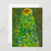 Invitations Gustav Klimt Sunflower (Devant / Derrière)