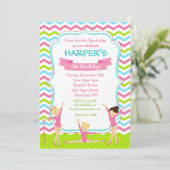 Invitations gymnastiques de fête d'anniversaire (Debout devant)