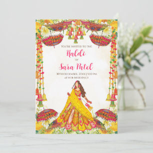 Invitations Haldi et invitation Holud Invitations 