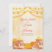 Invitations Haldi et invitations Haldi Invitation  (Devant)