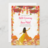 Invitations haldi et invitations haldi Mariage hin (Devant / Derrière)