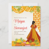 Invitations Haldi et Invitations Pithi invitations (Devant)