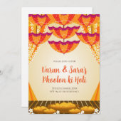 Invitations Haldi numérique et invitations Haldi n (Devant / Derrière)