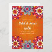 Invitations Haldi numérique et Mariage invitations (Devant / Derrière)