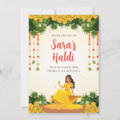 Invitations Haldi numérique invitations Haldi Pith (Devant)