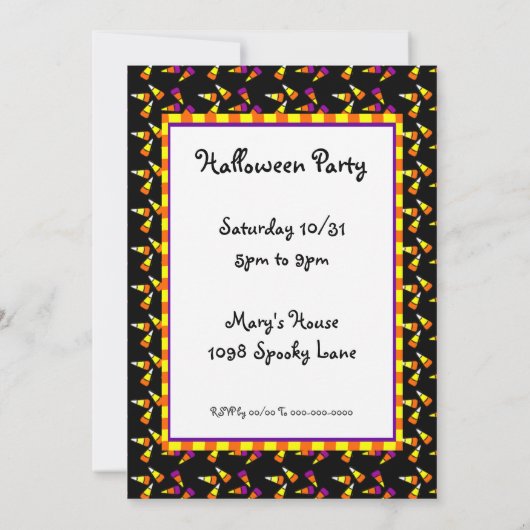 Invitations Halloween Candy Custom Party (Dos)