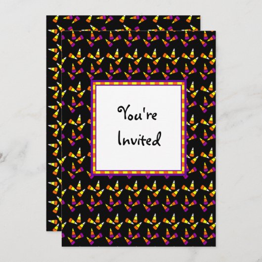 Invitations Halloween Candy Custom Party (Devant / Derrière)