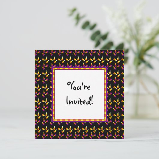 Invitations Halloween Candy Custom Party (Debout devant)