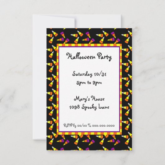 Invitations Halloween Candy Custom Party (Dos)